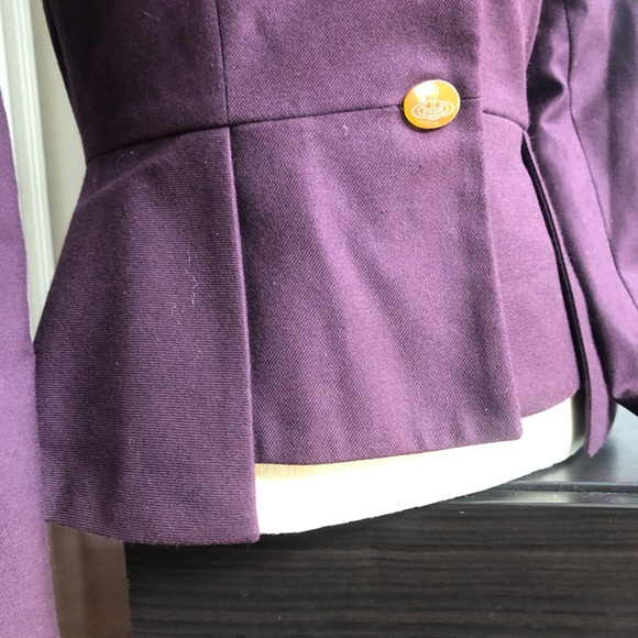 Vivienne Westwood Deep Plum Jacket Sz 6 - Picture 14 of 16